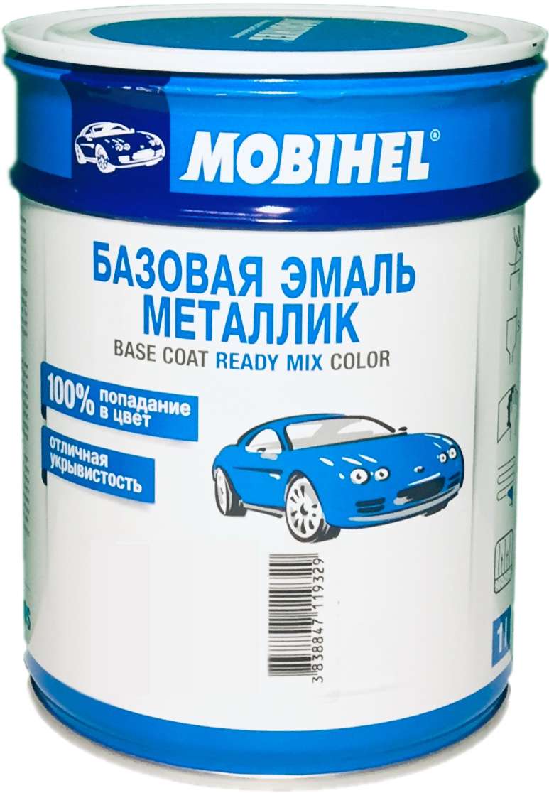 Базовая краска Mobihel 498 Лазурно-синяя 1л