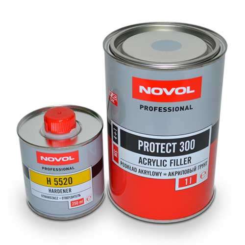 Акриловый Грунт Novol 37011 Protect 300 (4+1 MS) Серый  (комплект)