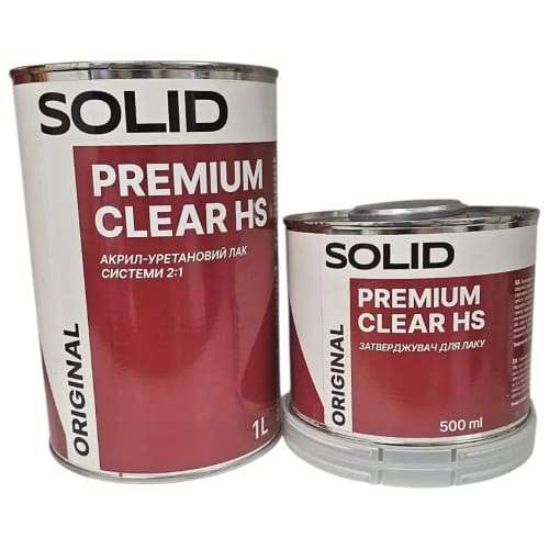 Лак SOLID Premium Clear HS комплект 1л+0,5л