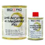 Ґрунт для авто сірий SOTRO F10 2K UHS Acryl filler 4:1 Megamax 0,8 л+0,2 л - T021008