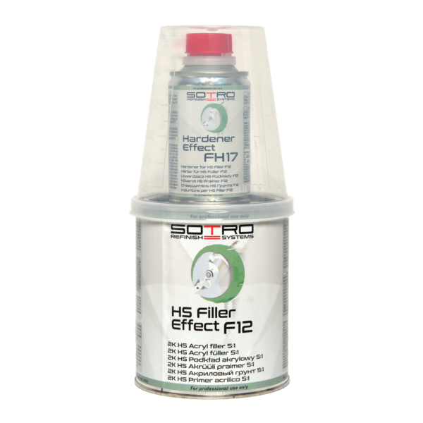 Ґрунт акриловий сірий SOTRO HS Acrylfiller 5:1 Effect F12 0,8 л+FH17 0,16 л - T021208